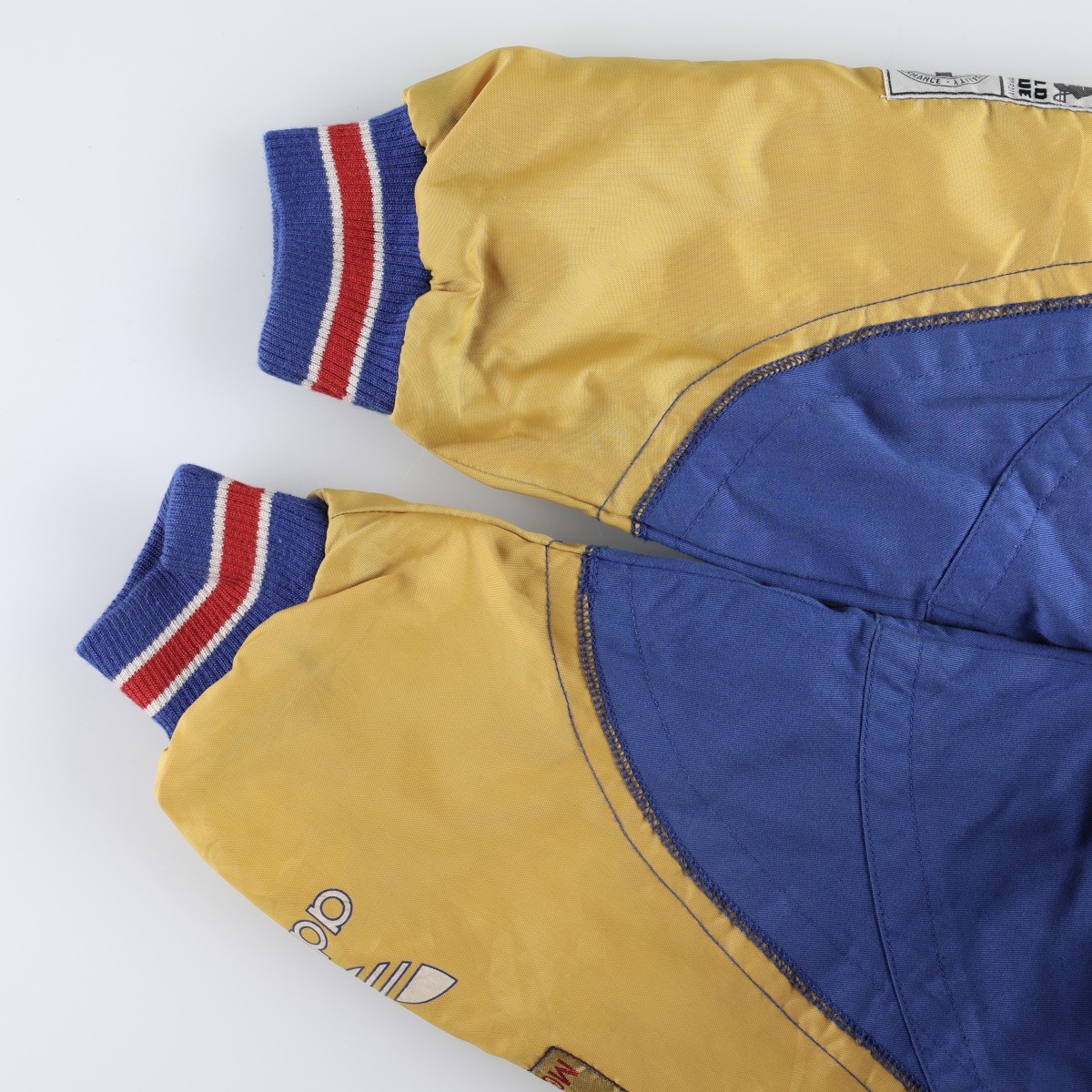 古着 80年代 アディダス adidas WLAF LONDON MONARCHS ロンドン モナークス 中綿入り コットンスタジャン バーシティジャケット メンズL相当 ヴィンテージ /eaa675841 【中古】 【261012】