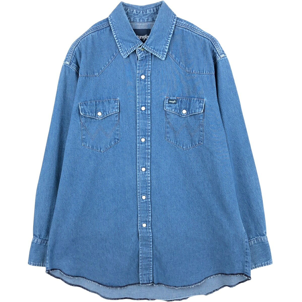 Wrangler/ラングラー 長袖 デニムウエスタンシャツ