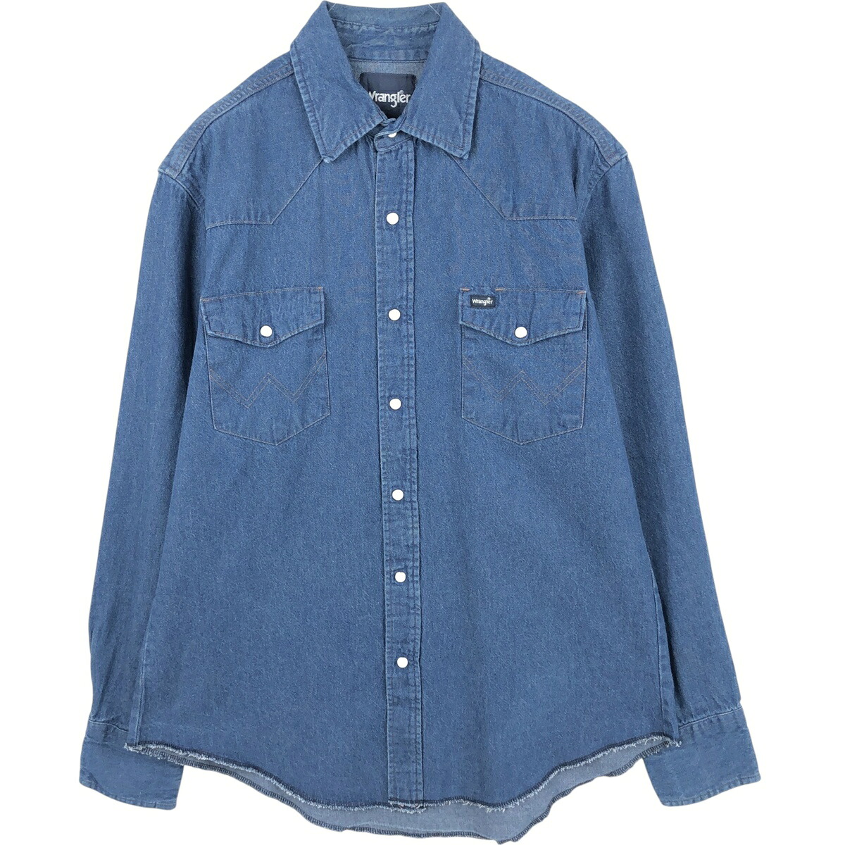 Wrangler/ラングラー 長袖 デニムウエスタンシャツ