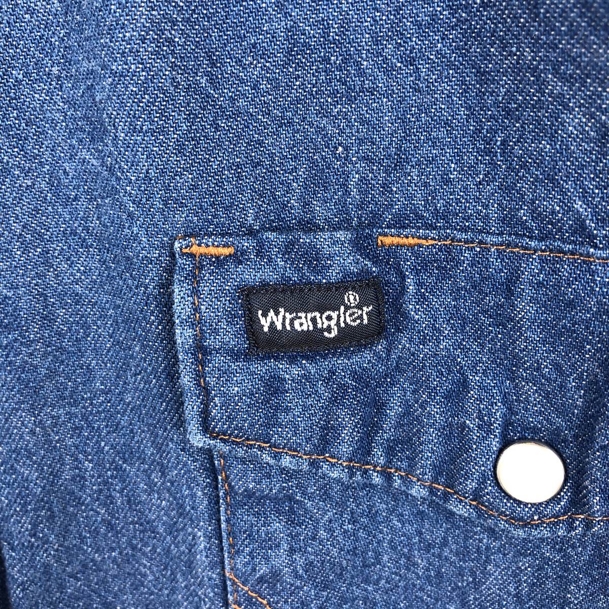 Wrangler/ラングラー 長袖 デニムウエスタンシャツ