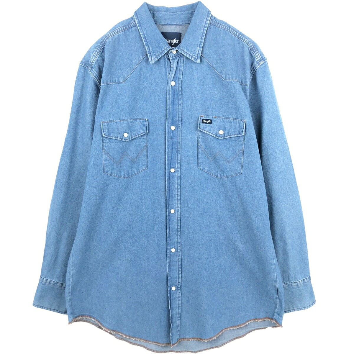 Wrangler/ラングラー 長袖 デニムウエスタンシャツ