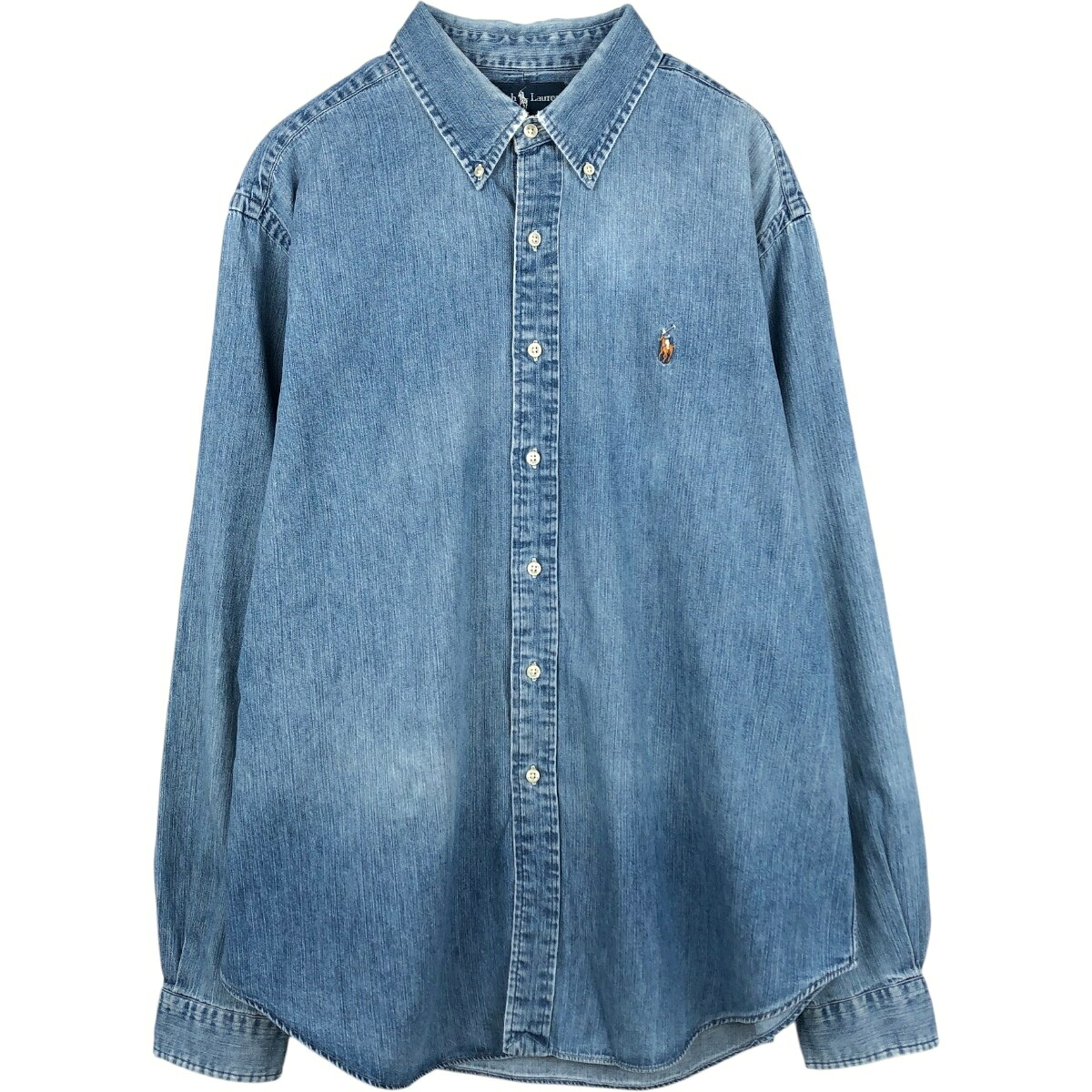 Ralph Lauren/ラルフローレン CLASSIC FIT 長袖 ボタンダウンデニムシャツ