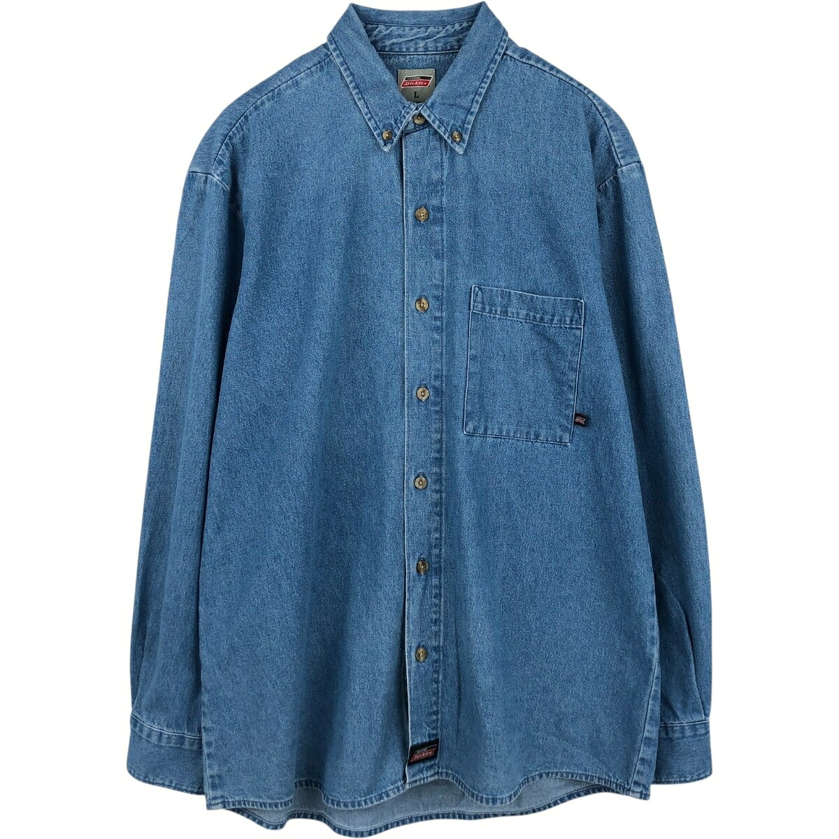 Dickies/ディッキーズ 長袖 ボタンダウンデニムシャツ