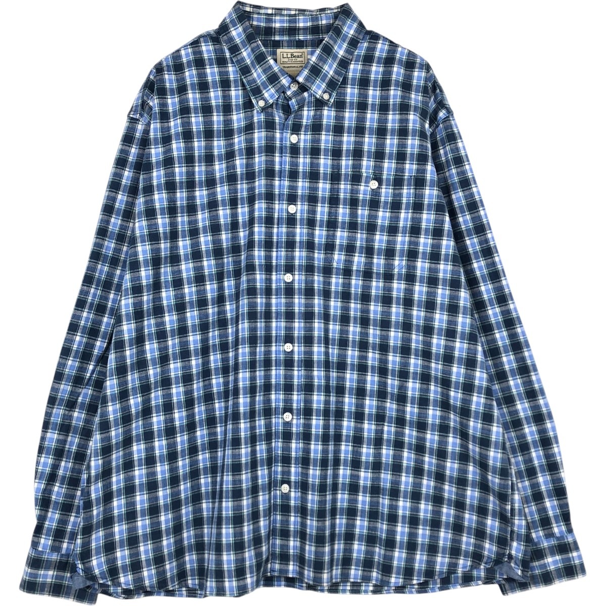 L.L.Bean/エルエルビーン TRADITIONAL FIT 長袖 ボタンダウンチェックシャツ
