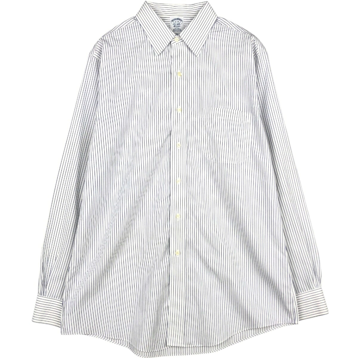 Brooks Brothers/ブルックスブラザーズ Est.1818 長袖 コットンストライプシャツ