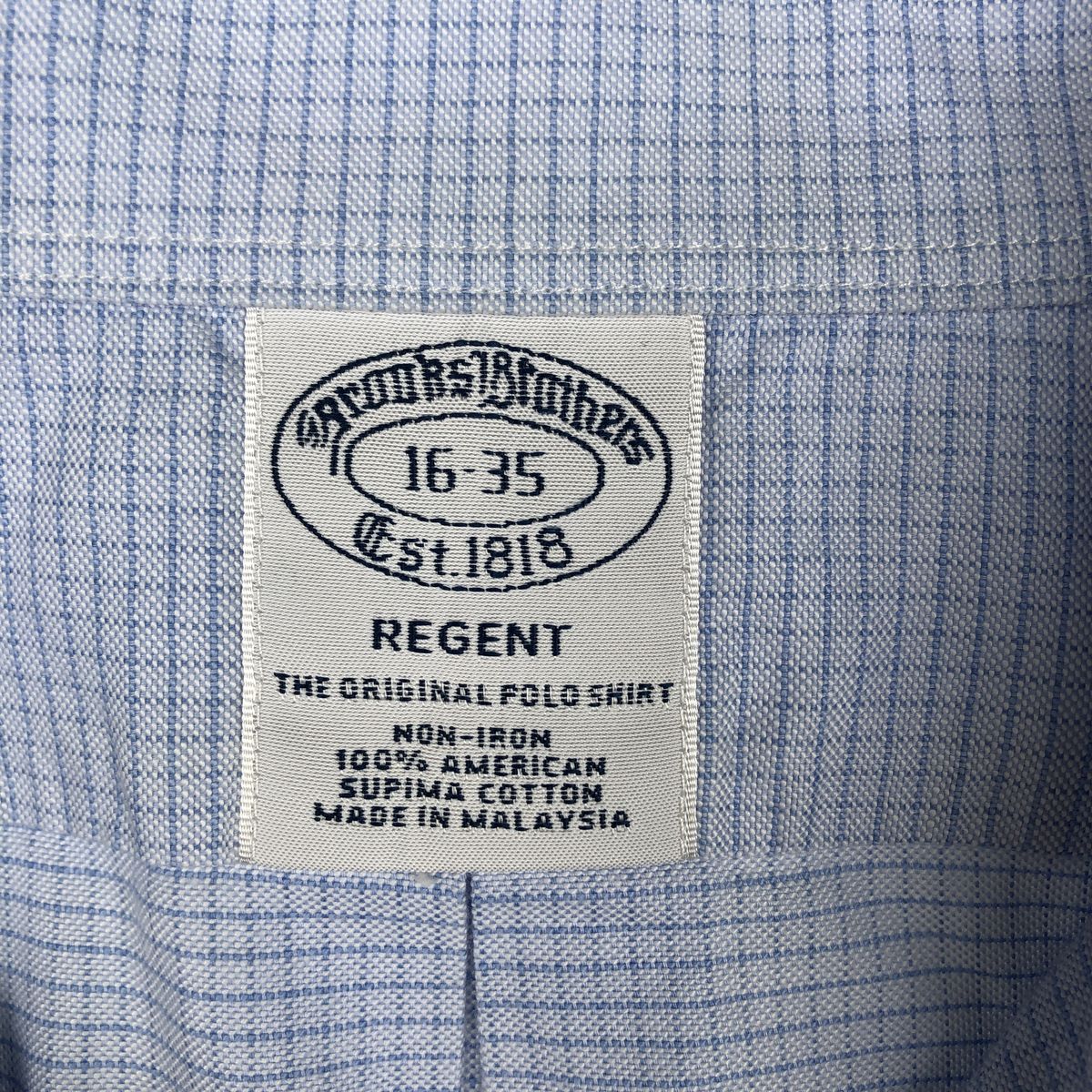 Brooks Brothers/ブルックスブラザーズ REGENT 長袖 ボタンダウンチェックシャツ