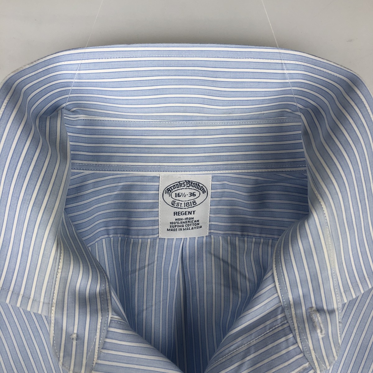 古着 ブルックスブラザーズ Brooks Brothers REGENT 長袖 コットンストライプシャツ メンズL相当 /eaa676466 【中古】 【261011】