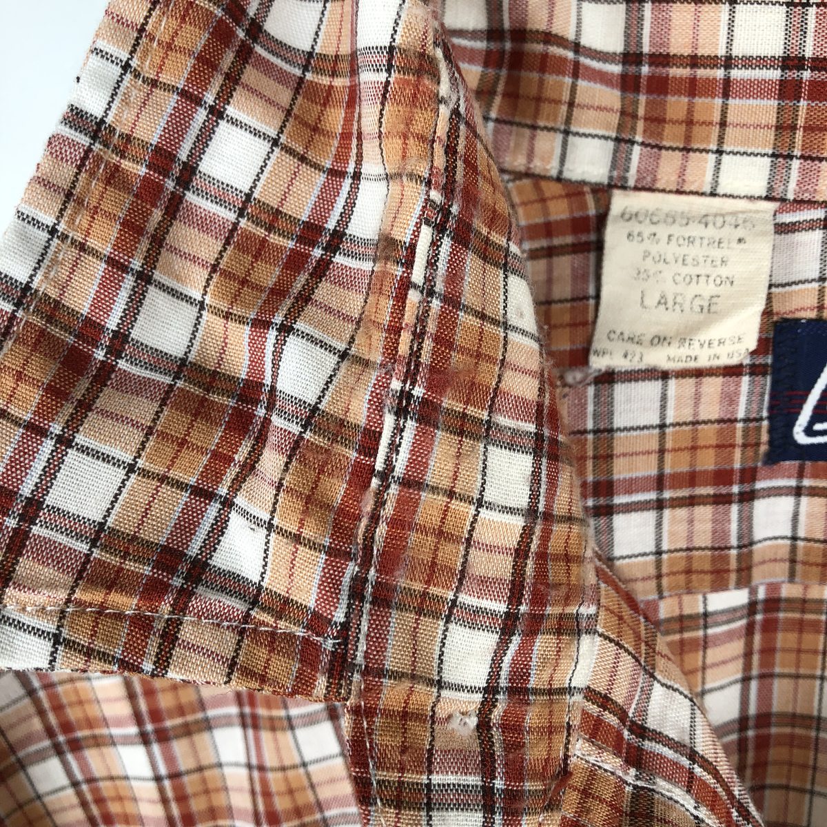 古着 70年代 リーバイス Levis REGULAR FIT 長袖 コットンチェックシャツ USA製 メンズL相当 ヴィンテージ /eaa676467 【中古】 【261011】