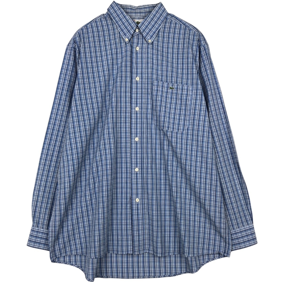 LACOSTE/ラコステ フランス企画 長袖 ボタンダウンチェックシャツ