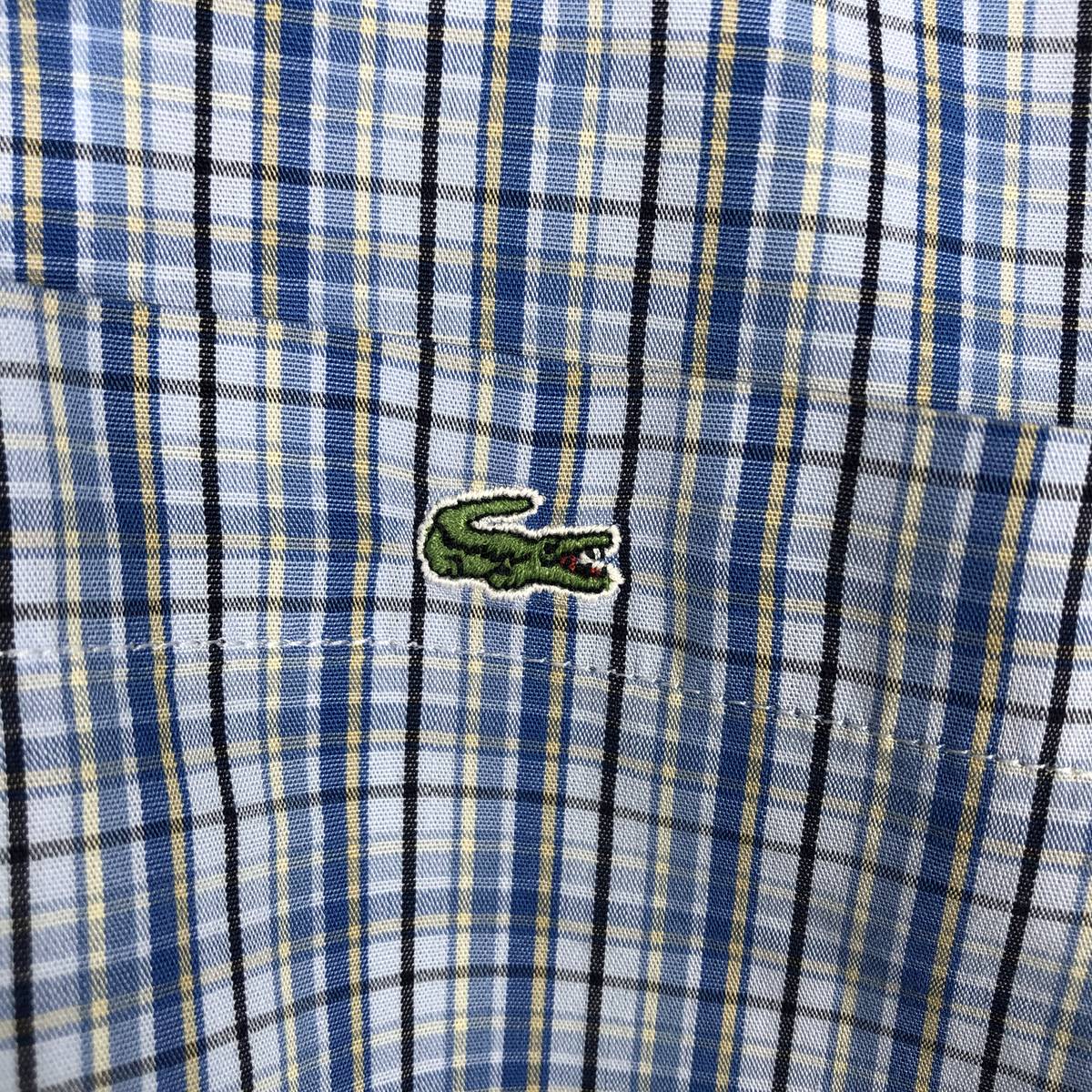 LACOSTE/ラコステ フランス企画 長袖 ボタンダウンチェックシャツ