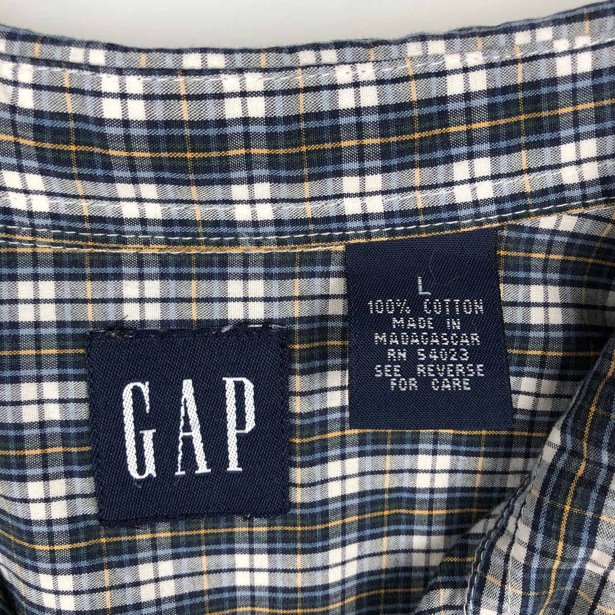 古着 90年代 ギャップ GAP オールドギャップ 長袖 ボタンダウンチェックシャツ メンズL相当 ヴィンテージ /eaa676490 【中古】 【261012】 【GR-NV】