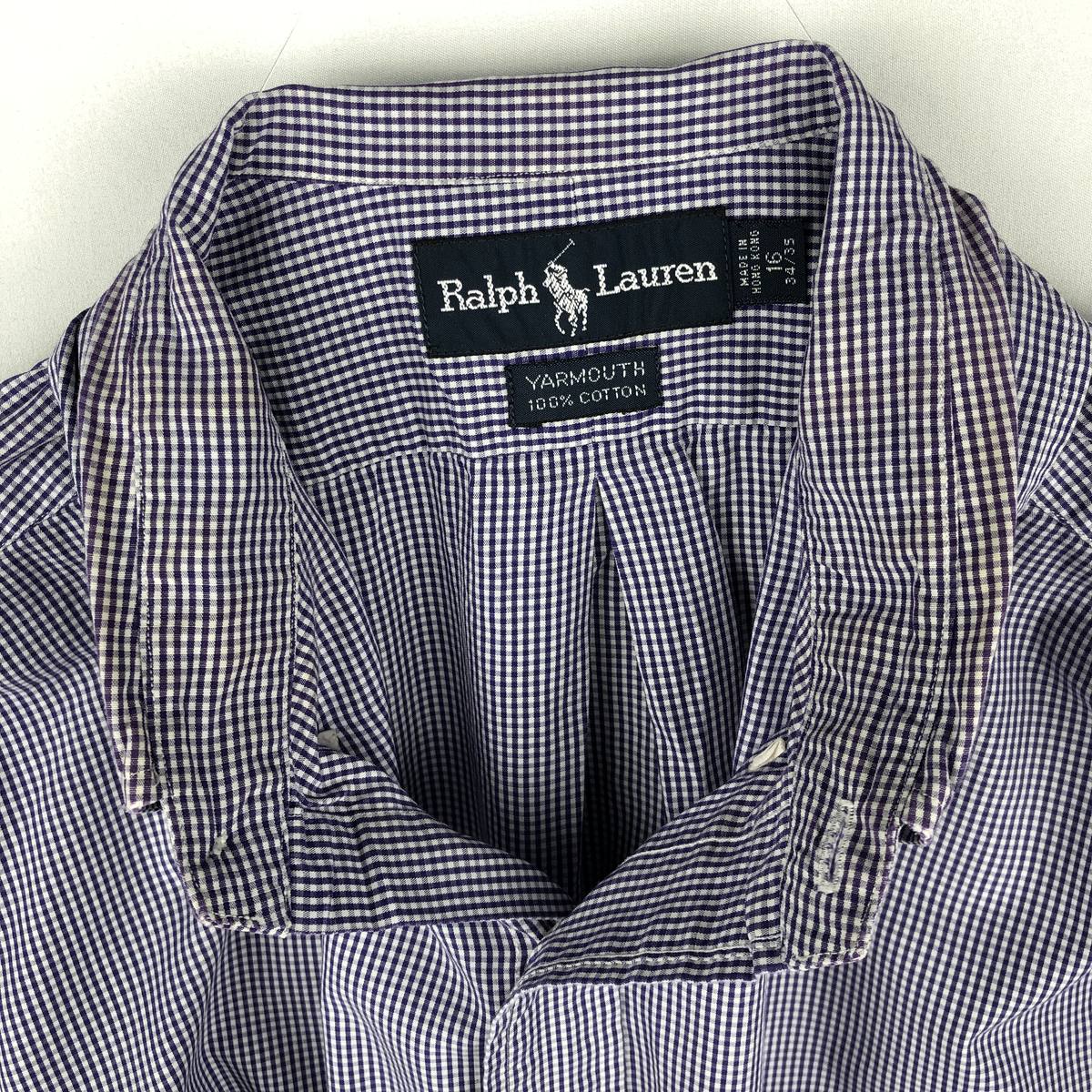 Ralph Lauren/ラルフローレン YARMOUTH 長袖 ボタンダウンチェックシャツ