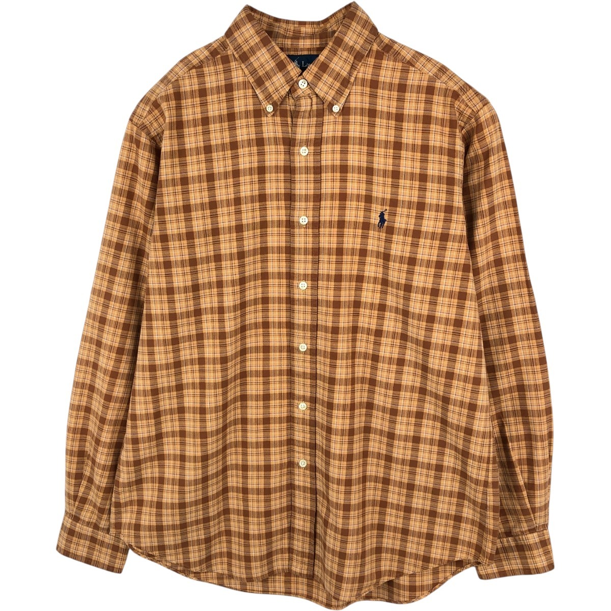 Ralph Lauren/ラルフローレン CLASSIC FIT 長袖 ボタンダウンチェックシャツ