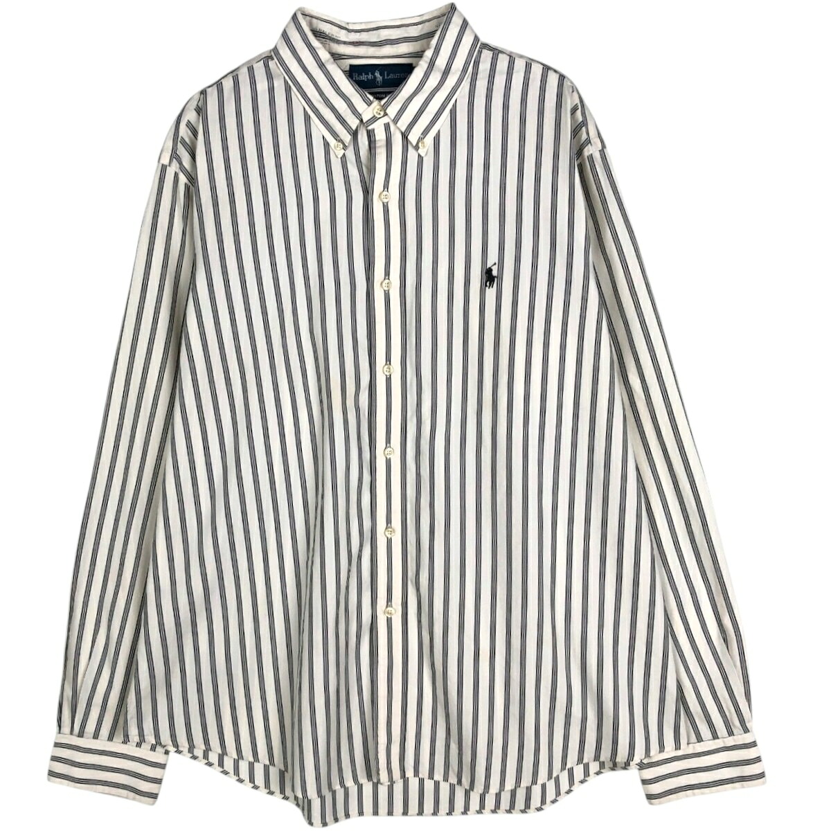 Ralph Lauren/ラルフローレン CUSTOM FIT 長袖 ボタンダウンストライプシャツ
