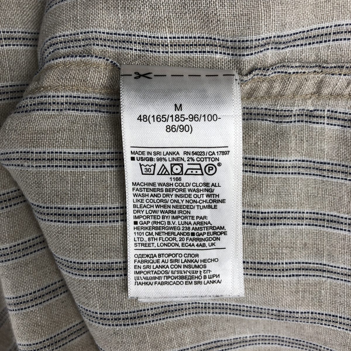 BANANA REPUBLIC/バナナリパブリック STANDARD FIT 長袖 リネンシャツ
