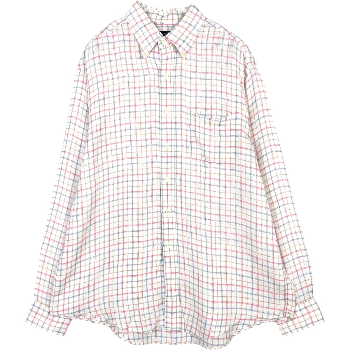Brooks Brothers/ブルックスブラザーズ 346 長袖 リネン ボタンダウンシャツ
