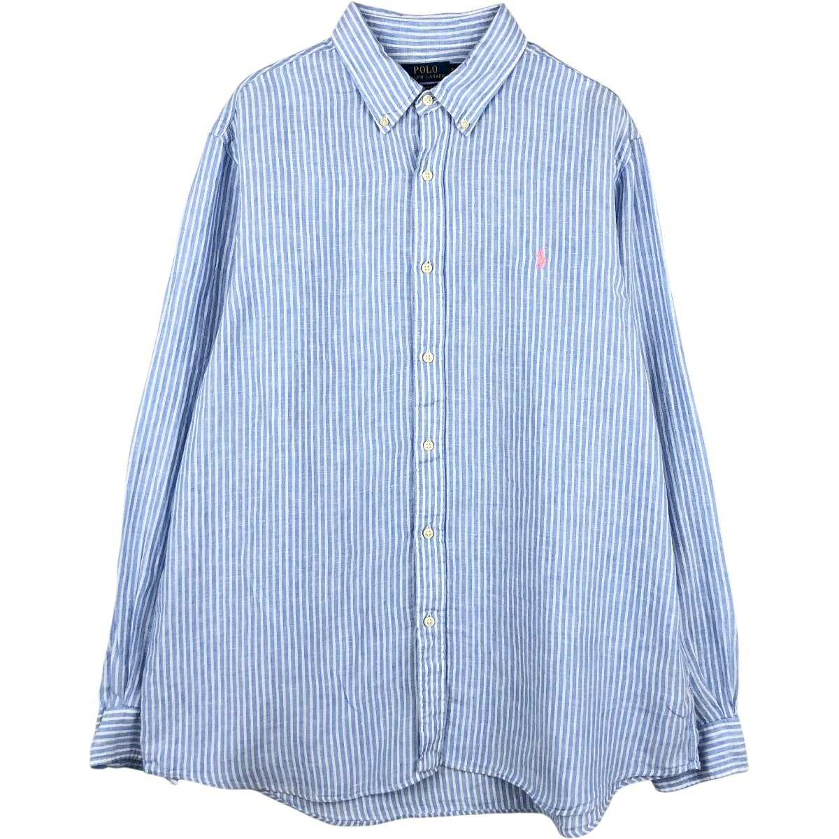 Ralph Lauren/ラルフローレン 長袖 リネン ボタンダウンシャツ