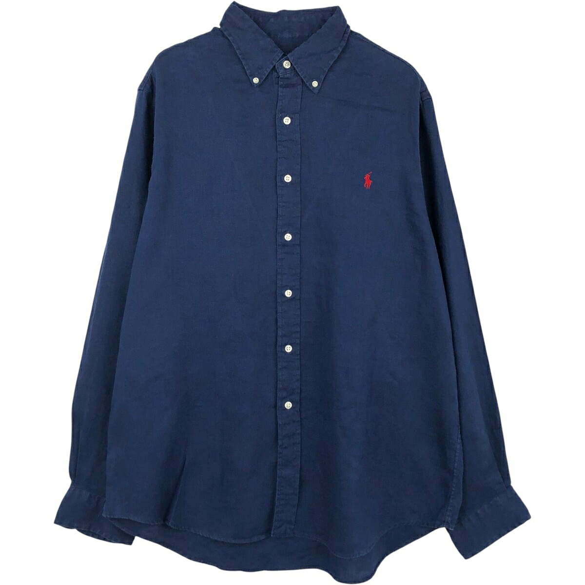 Ralph Lauren/ラルフローレン 長袖 リネン ボタンダウンシャツ