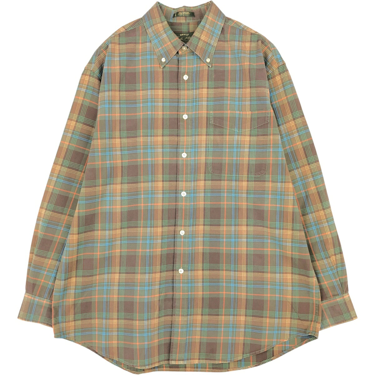 ORVIS/オービス 長袖 ボタンダウンチェックシャツ