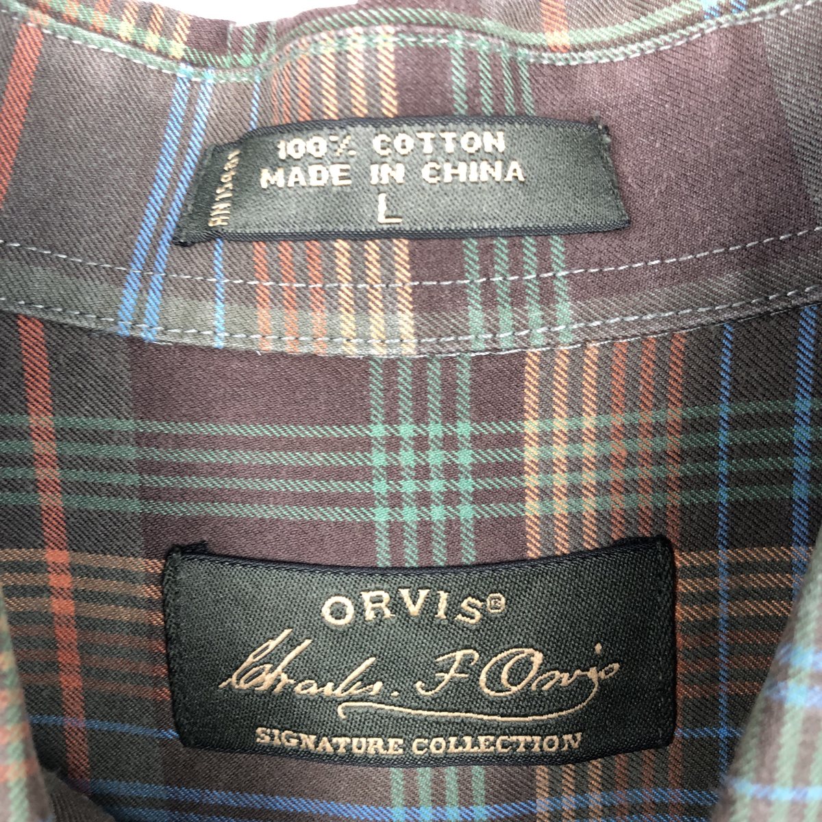 ORVIS/オービス 長袖 ボタンダウンチェックシャツ