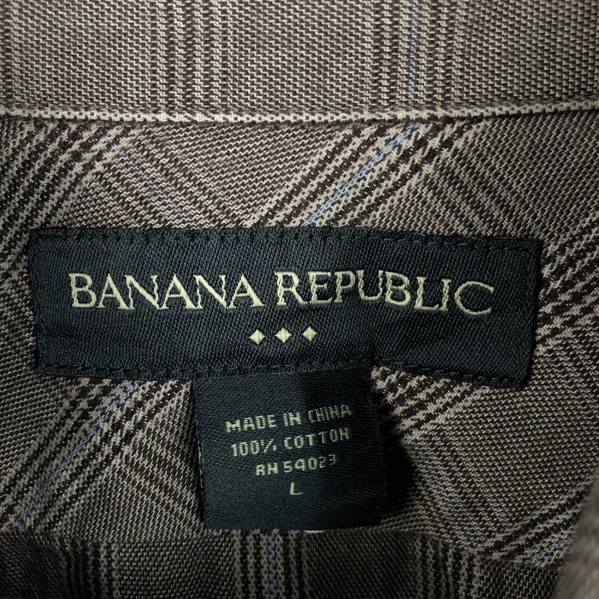 BANANA REPUBLIC/バナナリパブリック 長袖 コットンチェックシャツ