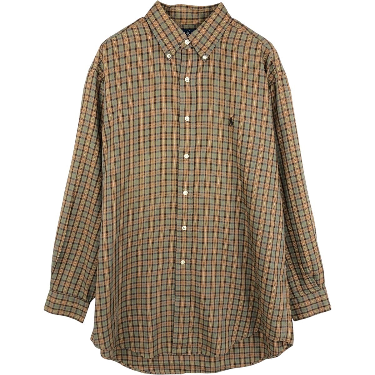 Ralph Lauren/ラルフローレン YARMOUTH 長袖 ボタンダウンチェックシャツ