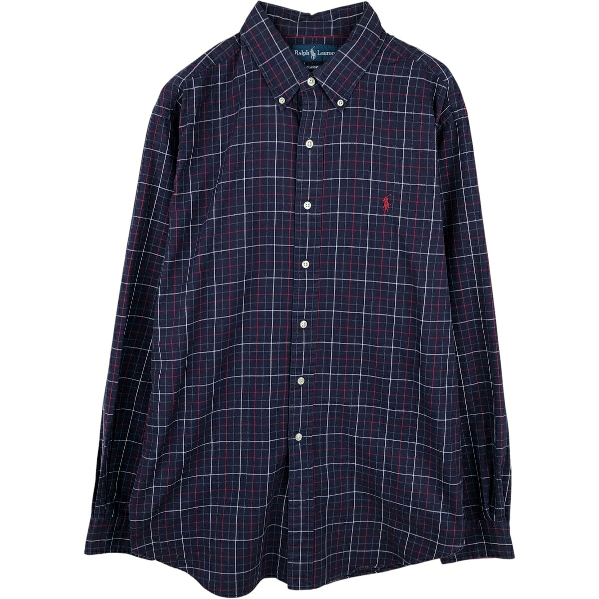 Ralph Lauren/ラルフローレン CLASSIC FIT 長袖 ボタンダウンチェックシャツ