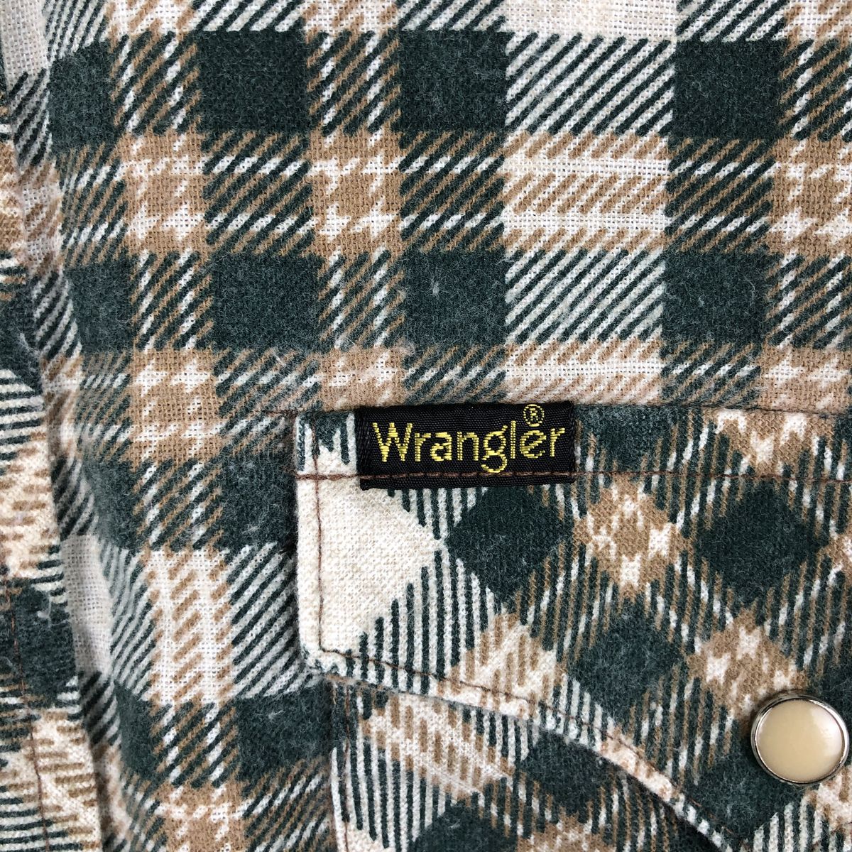 Wrangler/ラングラー 長袖 ウエスタンネルチェックシャツ