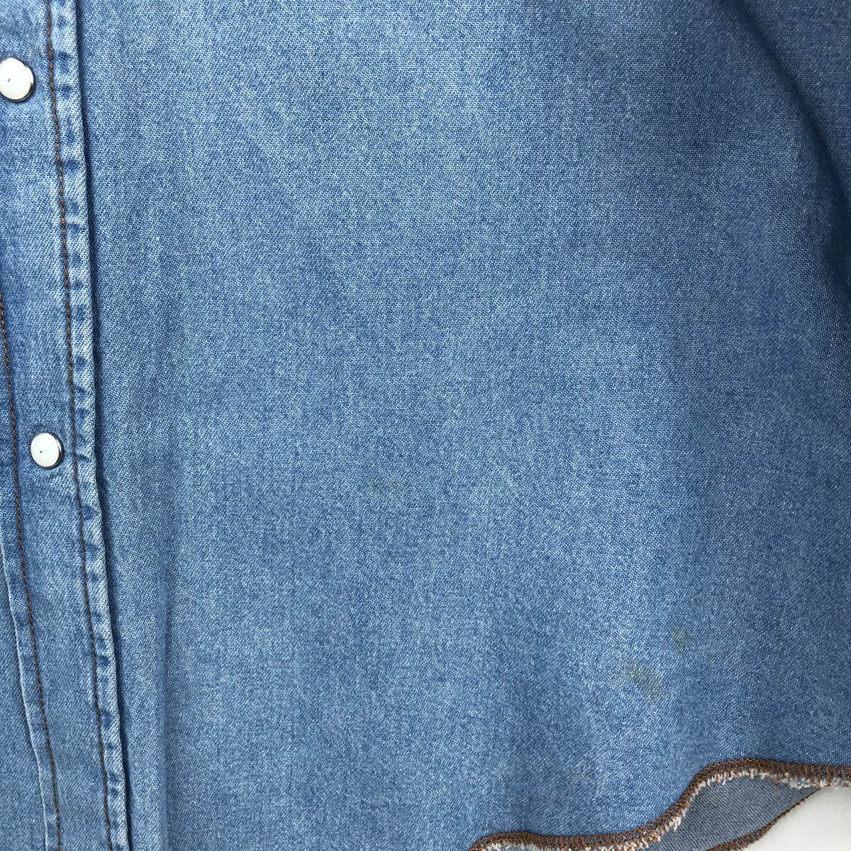 Wrangler/ラングラー 長袖 デニムウエスタンシャツ