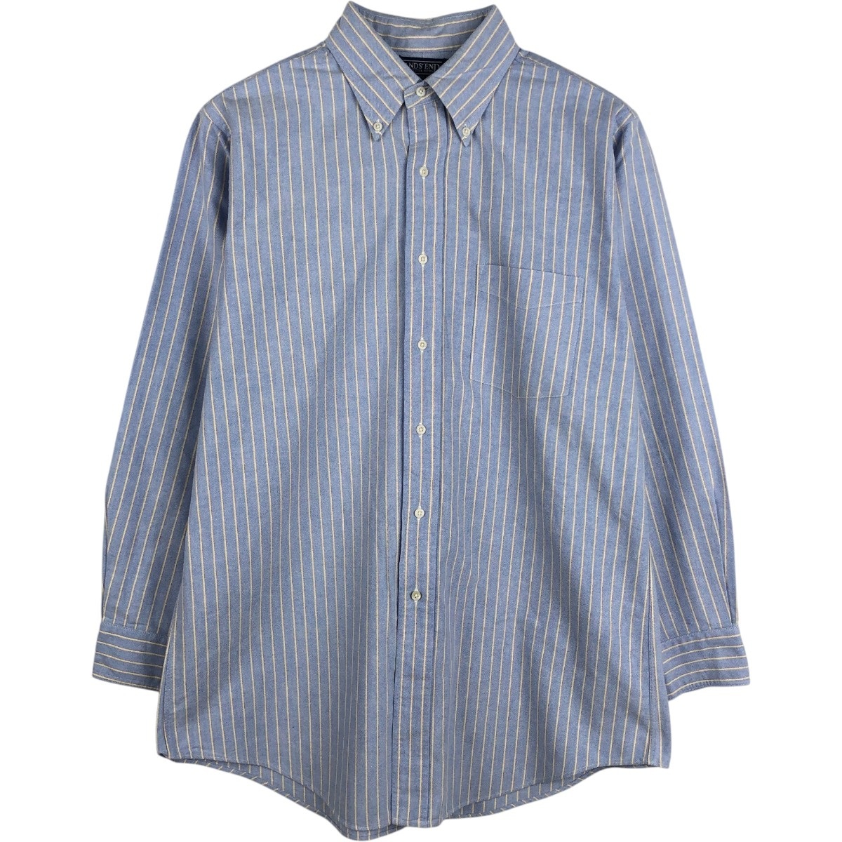 LANDS'END/ランズエンド 長袖 ボタンダウンストライプシャツ