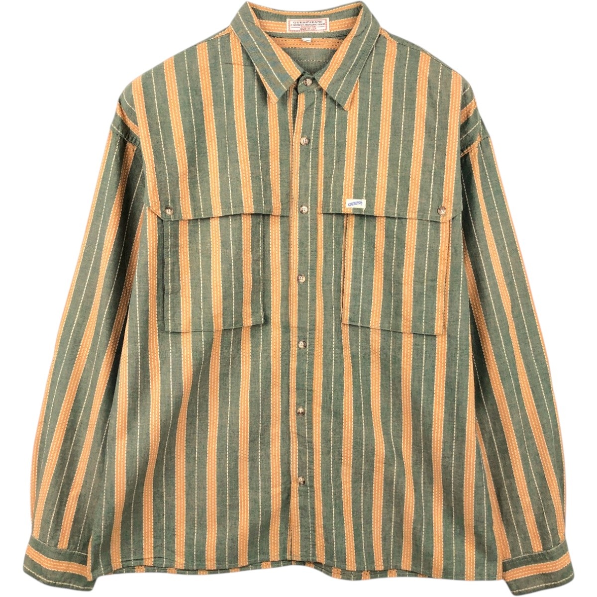 Guess/ゲス JEANS 長袖 ストライプシャツ