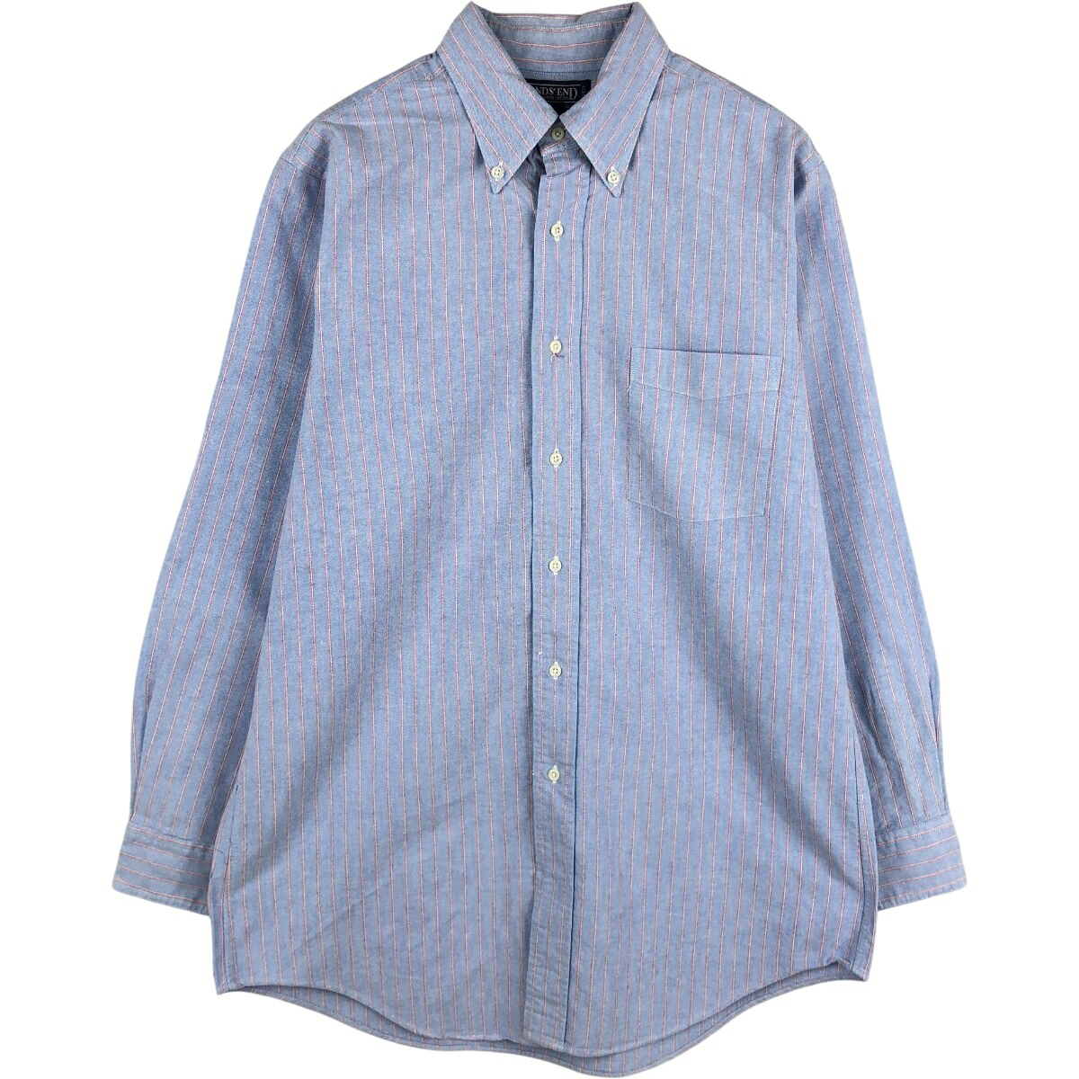LANDS'END/ランズエンド 長袖 ボタンダウンストライプシャツ