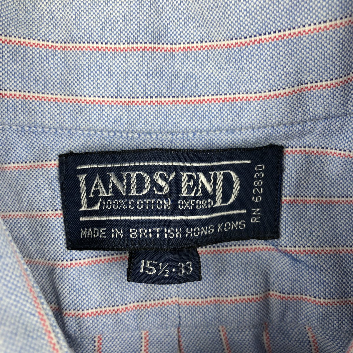 古着 80～90年代 ランズエンド LANDSEND 長袖 ボタンダウンストライプシャツ メンズM相当 ヴィンテージ /eaa677030 【中古】 【261015】 【GR-NV】