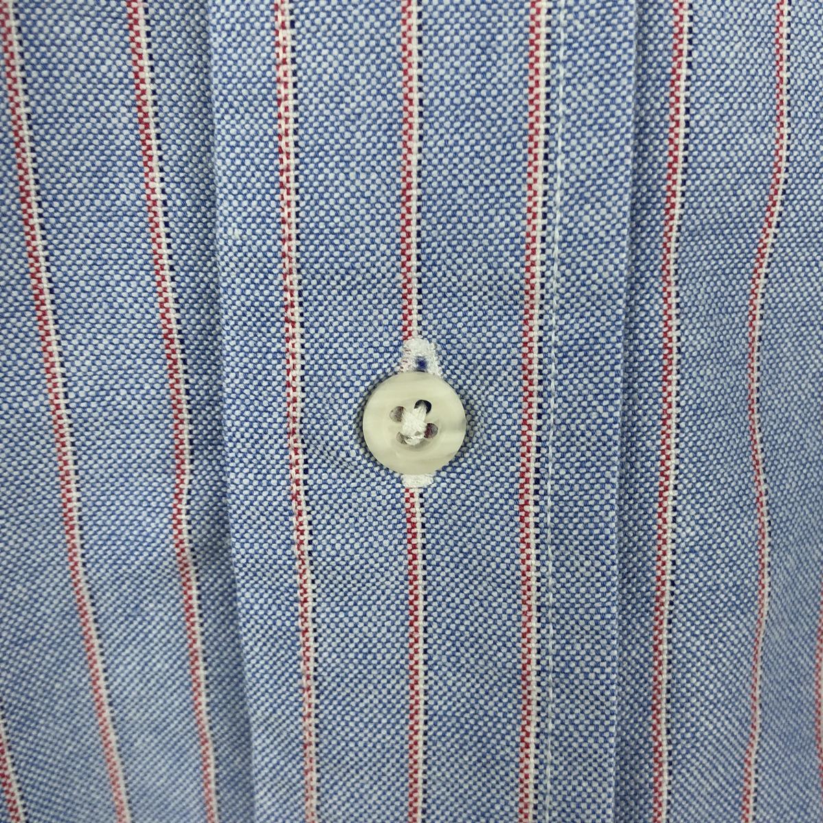 古着 80～90年代 ランズエンド LANDSEND 長袖 ボタンダウンストライプシャツ メンズM相当 ヴィンテージ /eaa677030 【中古】 【261015】 【GR-NV】