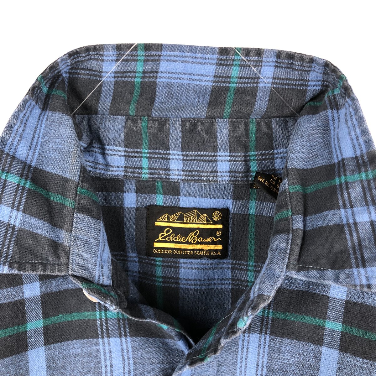 古着 70～80年代 エディーバウアー Eddie Bauer 黒タグ 長袖 コットンチェックシャツ メンズM相当 ヴィンテージ /eaa677033 【中古】 【261015】