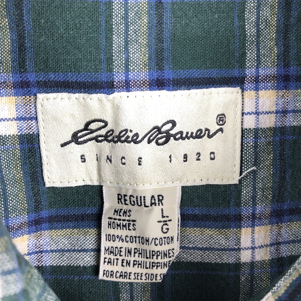 Eddie Bauer/エディーバウアー 長袖 ボタンダウンチェックシャツ