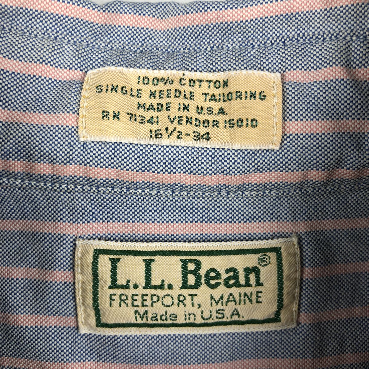 L.L.Bean/エルエルビーン 長袖 ボタンダウンストライプシャツ