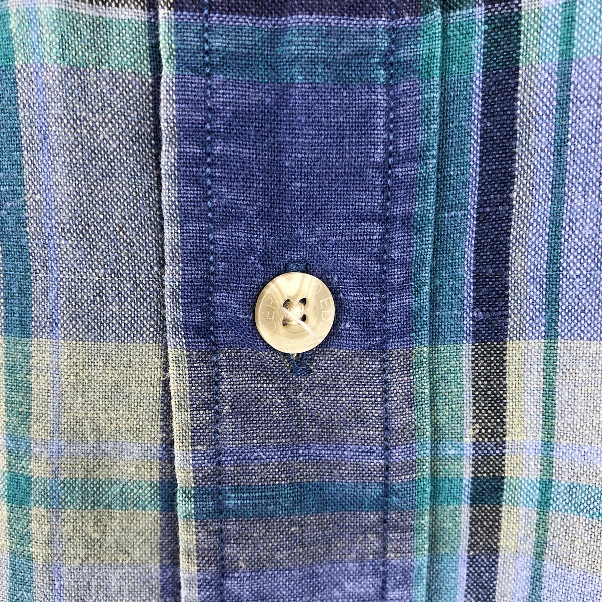 Eddie Bauer/エディーバウアー 半袖 リネン ボタンダウンシャツ