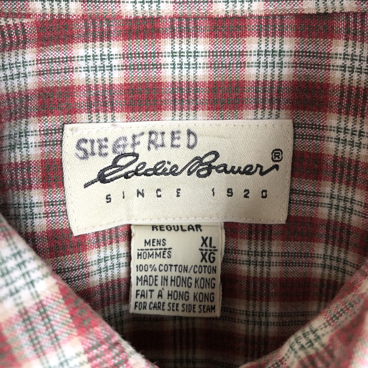 Eddie Bauer/エディーバウアー 長袖 ボタンダウンチェックシャツ