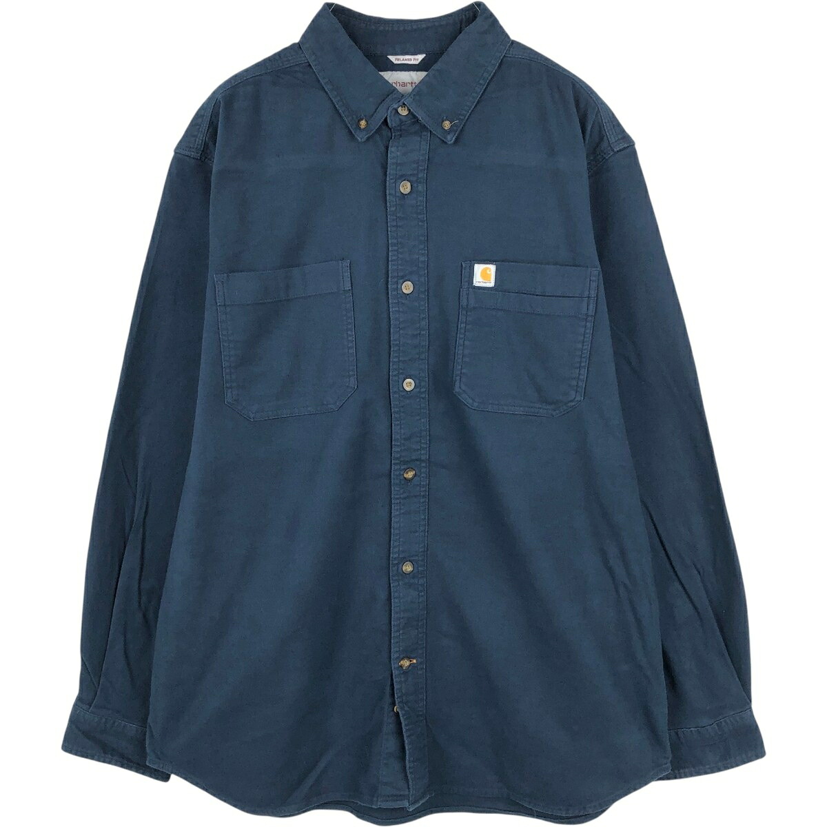 Carhartt/カーハート RELAXED FIT 長袖 ボタンダウン ライトネルシャツ