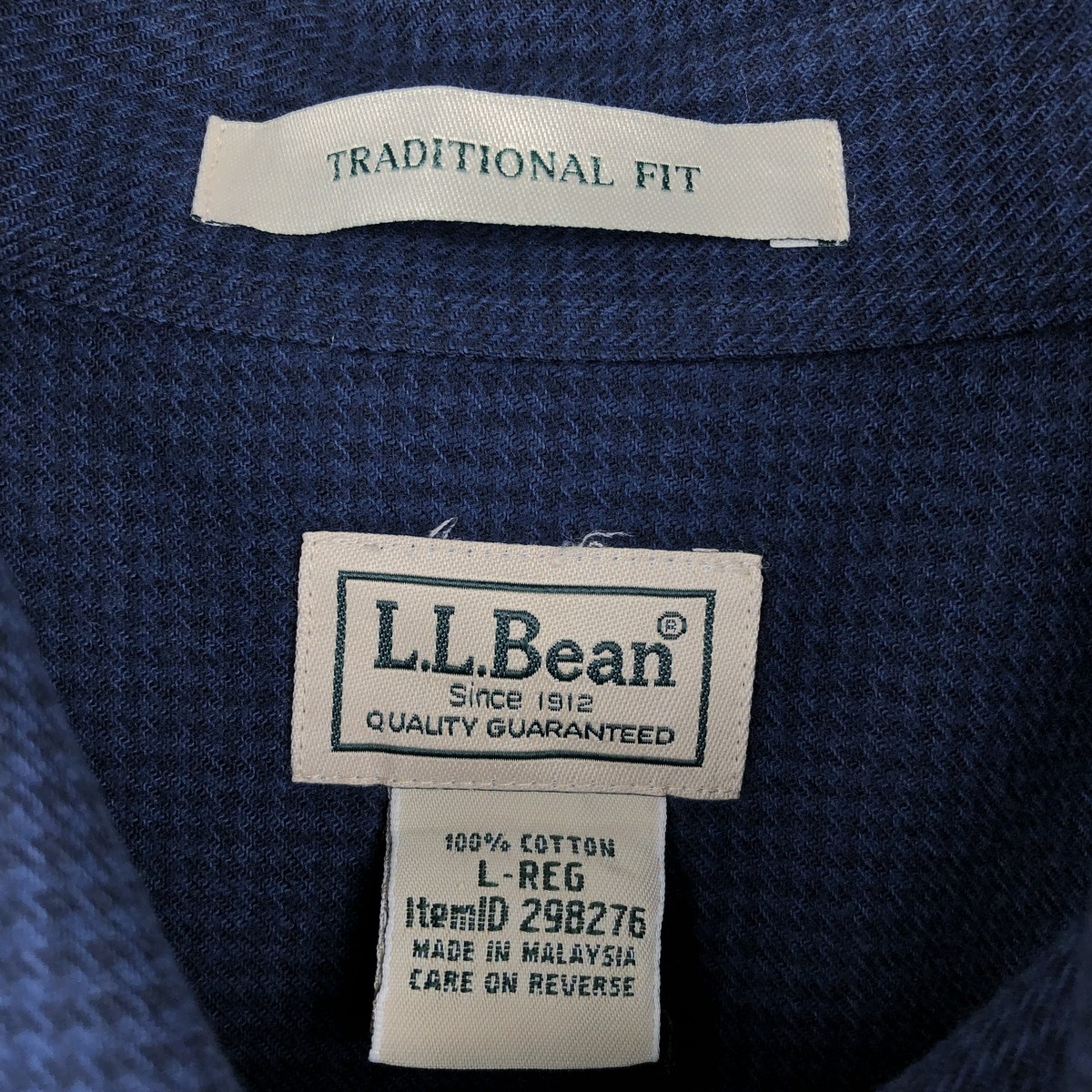 古着 90～00年代 エルエルビーン L.L.Bean TRADITIONAL FIT 千鳥格子柄 長袖 ボタンダウン ライトネルシャツ メンズL相当 ヴィンテージ /eaa677069 【中古】 【261012】