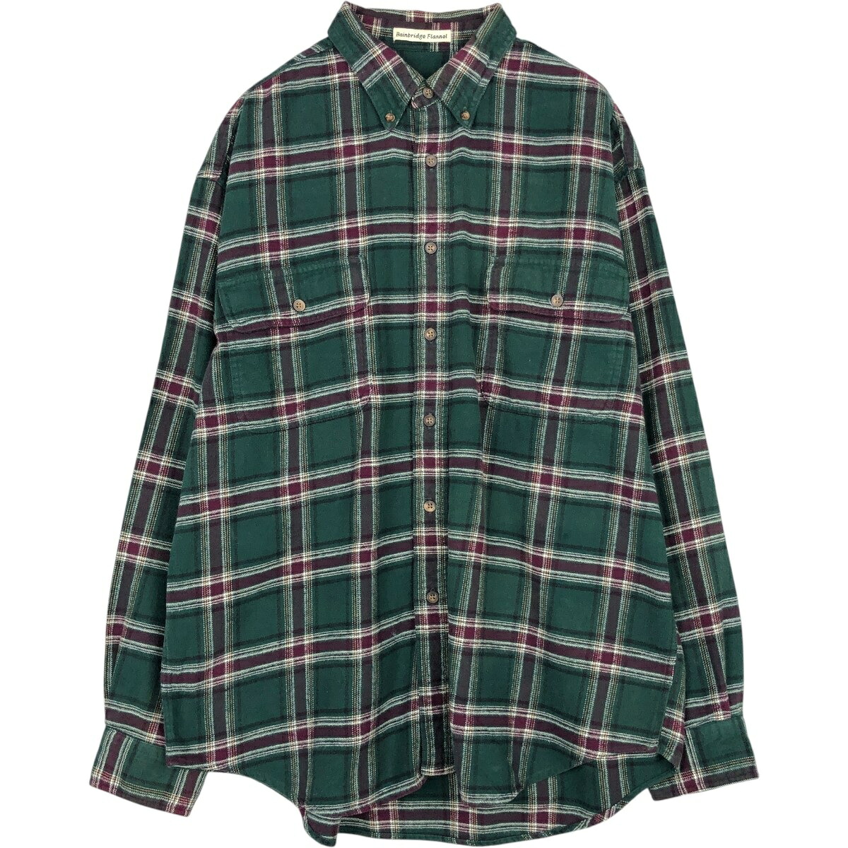 Eddie Bauer/エディーバウアー 長袖 ボタンダウン ライトネルチェックシャツ