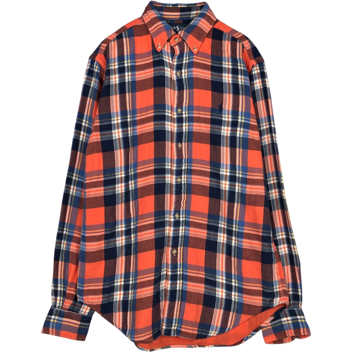Ralph Lauren/ラルフローレン CLASSIC FIT 長袖 ボタンダウン ライトネルチェックシャツ