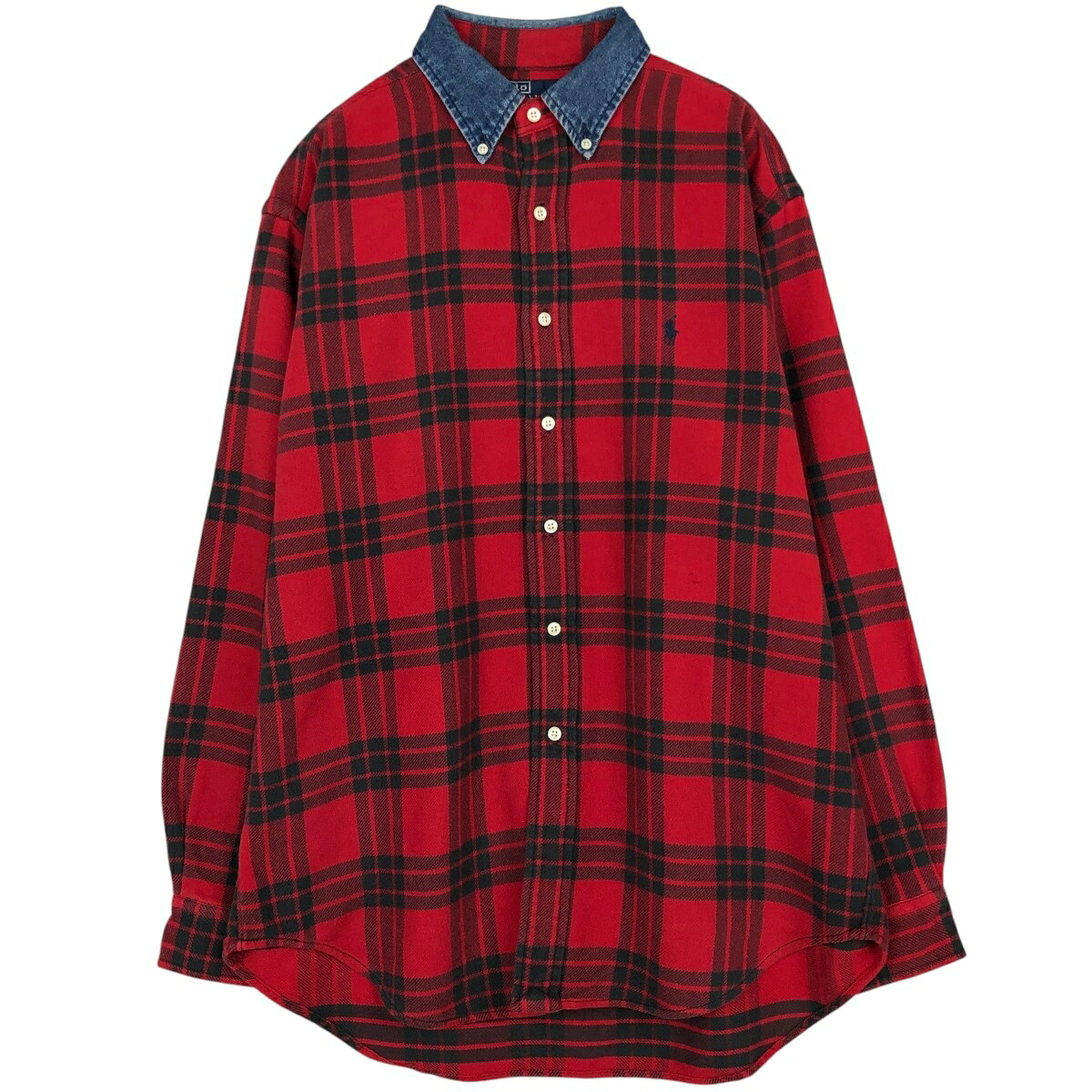 Ralph Lauren/ラルフローレン POLO by Ralph Lauren 長袖 ボタンダウン フランネルチェックシャツ