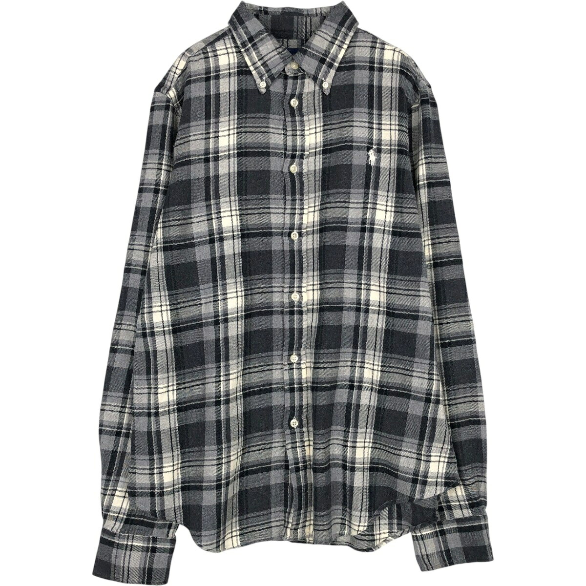 Ralph Lauren/ラルフローレン CLASSIC FIT 長袖 ボタンダウン ライトネルチェックシャツ