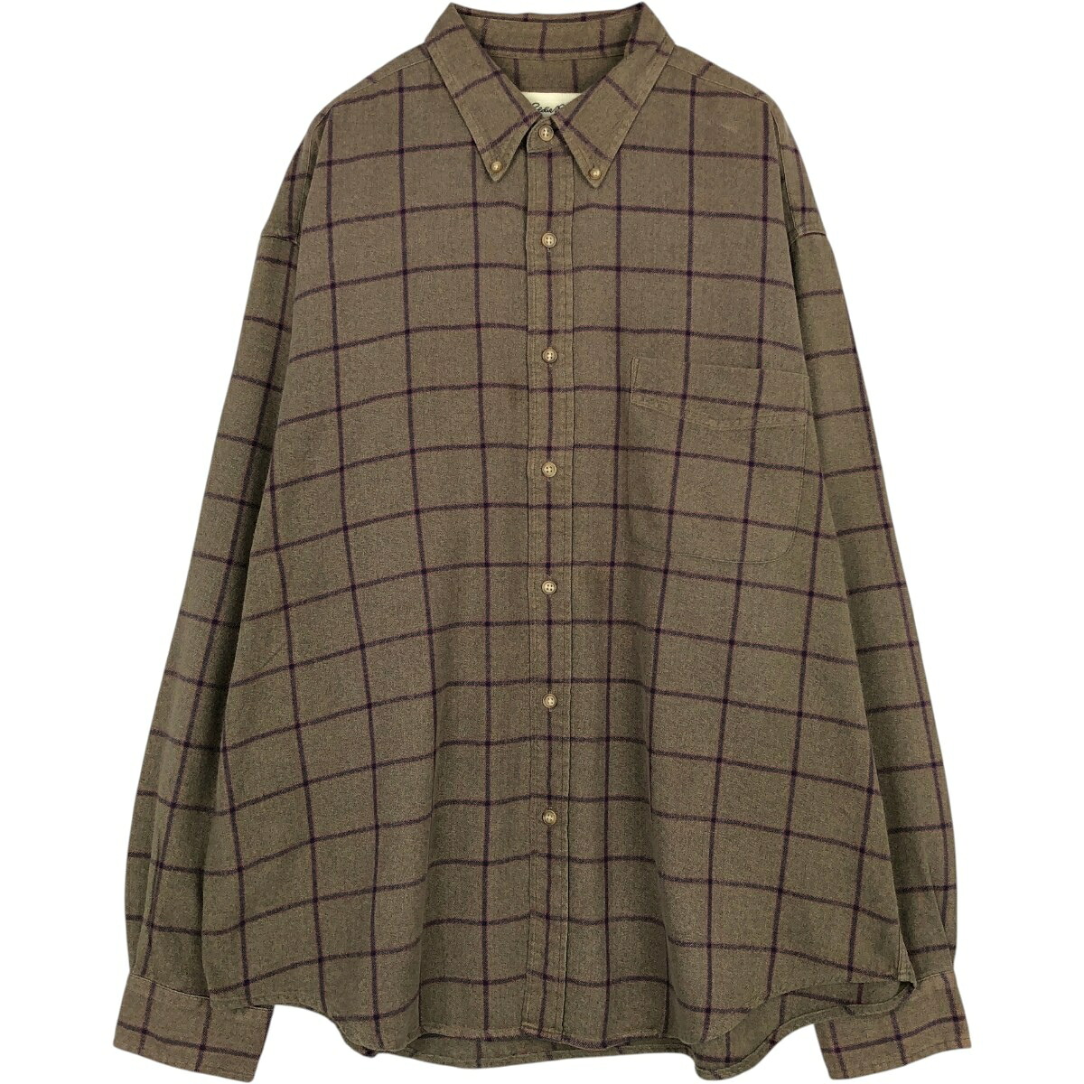 Eddie Bauer/エディーバウアー 長袖 ボタンダウン ライトネルチェックシャツ