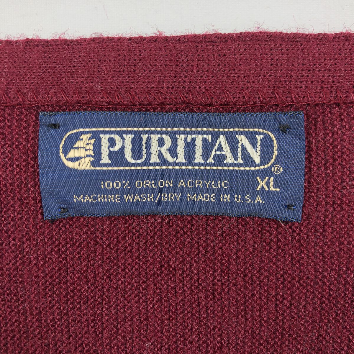 古着 80年代 ピューリタン PURITAN アクリルニットカーディガン USA製 メンズXL相当 ヴィンテージ /eaa677194 【中古】 【261011】