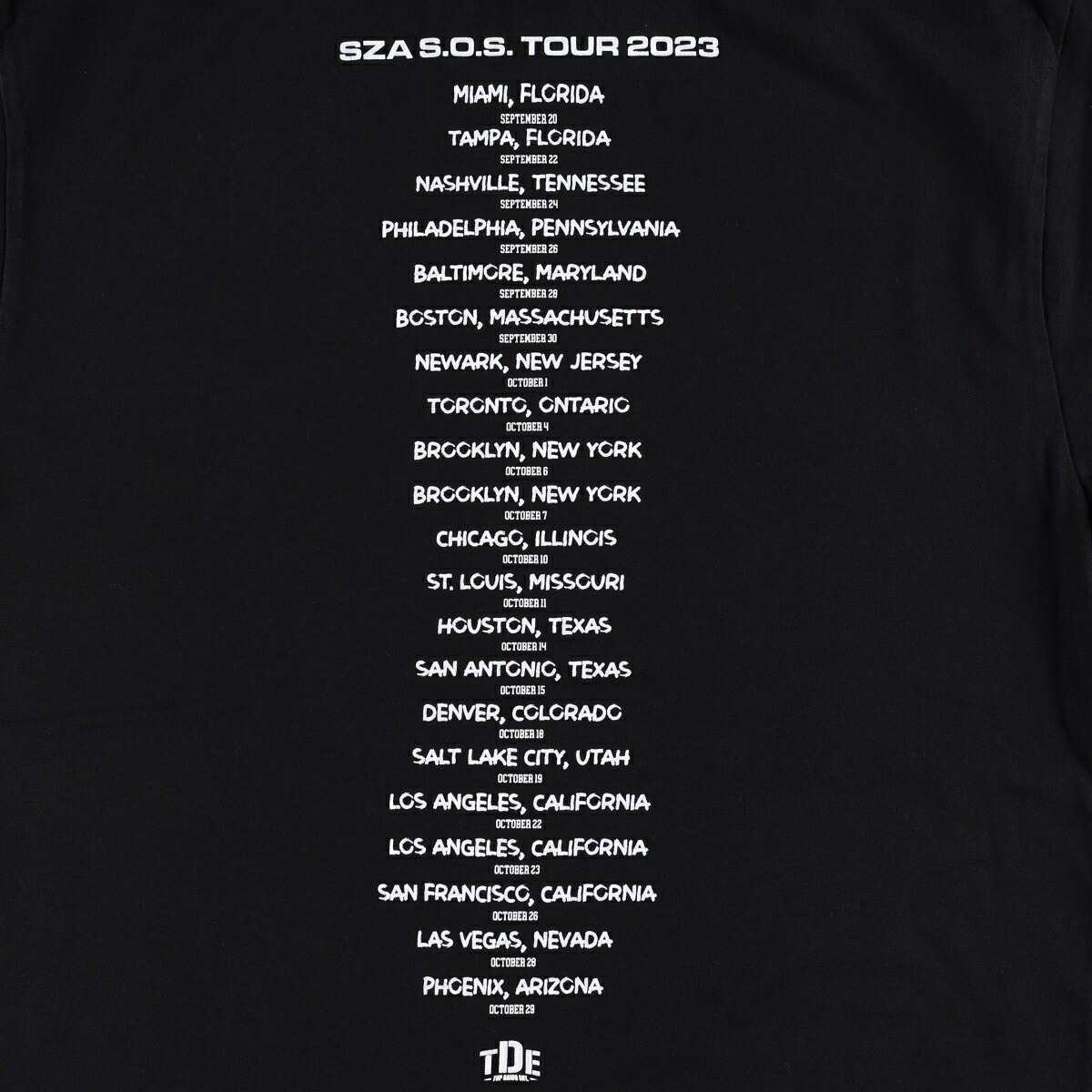 SZA シザ S.O.S. TOUR 2023 ラップTシャツ ラップT