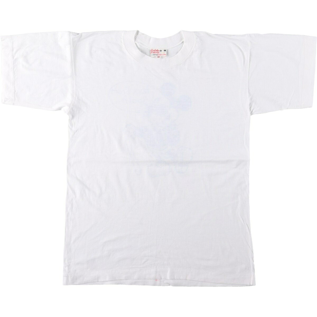 Golden ANCHOR MICKEY MOUSE ミッキーマウス キャラクタープリントTシャツ