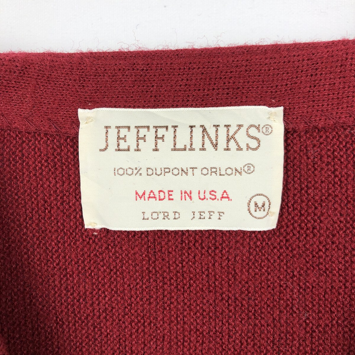 古着 80年代 JEFFLINKS アクリルニットカーディガン USA製 メンズM相当 ヴィンテージ /eaa677477 【中古】 【261011】